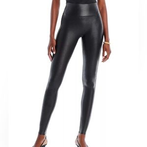 SPANX Faux Leather Leggings In Black, M
